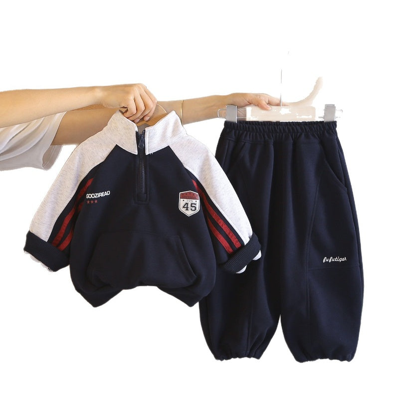 Baby Boy Outfit Set, Stylish Children's Clothing Toddlers, Infant Clothes for 1-3 Year Old Boys, Spring and Autumn Sports Two-Piece Set
