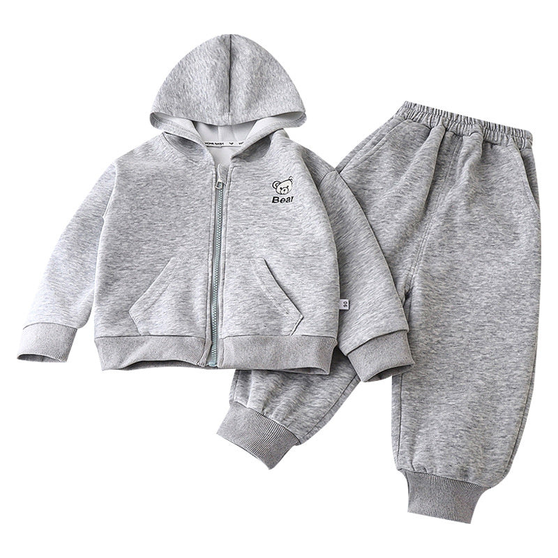 Children's Sweatshirt Autumn New Korean Version Baby Hoodie Boys Cotton Girls Sports Outfit Two-Piece Set
