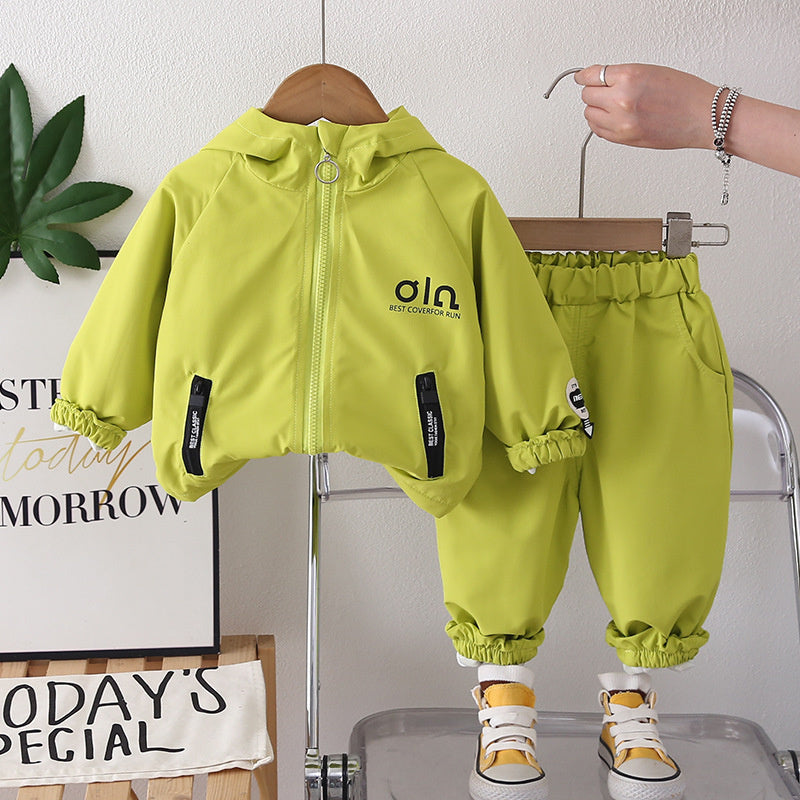 Children's Spring and Outfit 2026 New Model Boys' Autumn Clothes for Outings Infant Casual Baby Jacket Two-Piece Set