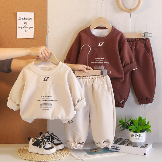 Children's and Autumn Outfit 2026 New Style Boys' Clothes Infant Casual Baby Spring Fashion Two-Piece Set
