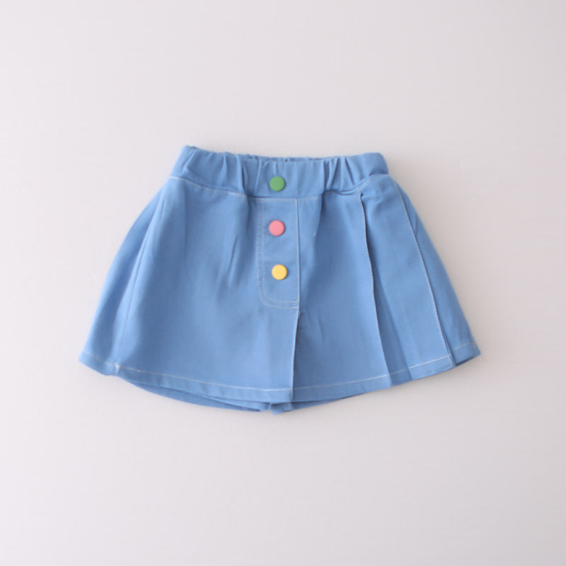 Girls' Summer Outfit 2026 New Fashionable Baby Collar Cherry Short Sleeve Shorts Two-Piece Set Children's Trendy Clothing