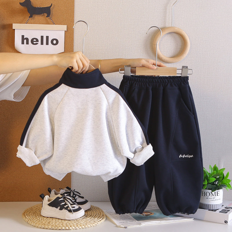Baby Boy Outfit Set, Stylish Children's Clothing Toddlers, Infant Clothes for 1-3 Year Old Boys, Spring and Autumn Sports Two-Piece Set