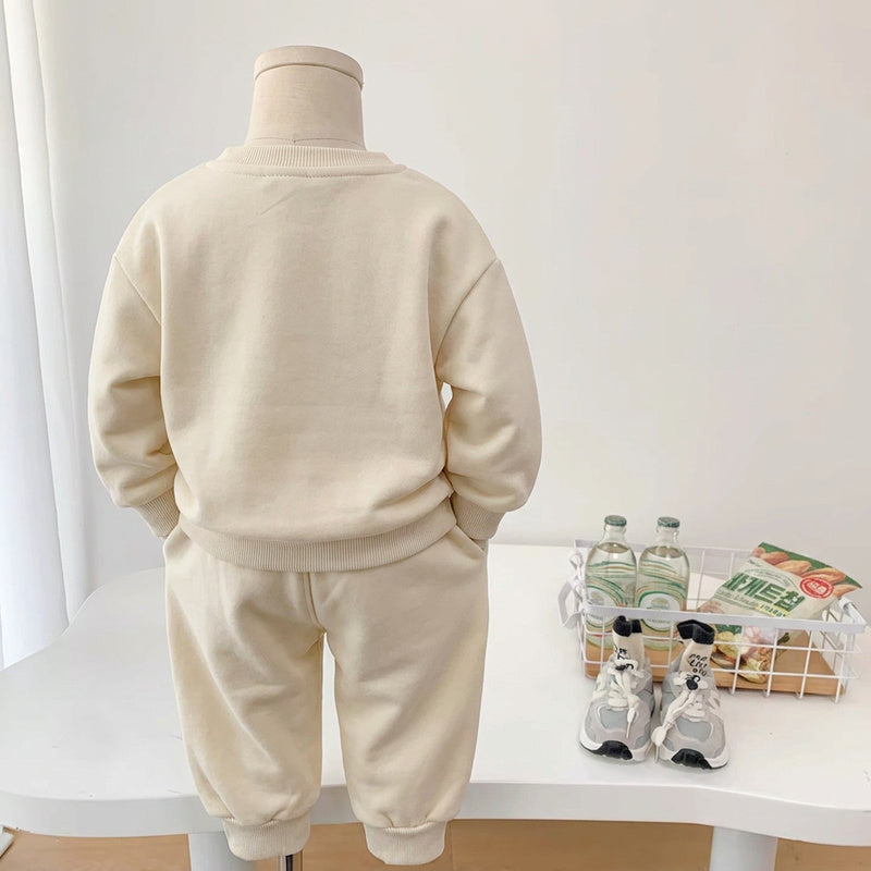 Boys' Outfit 2026 New Fashionable Cartoon Doll Two-Piece Set for Boys, Trendy Cool Spring and Autumn Clothing