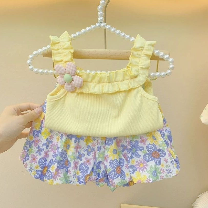 Cross-border children's clothing Girls' summer short sleeved skirt two-piece set
