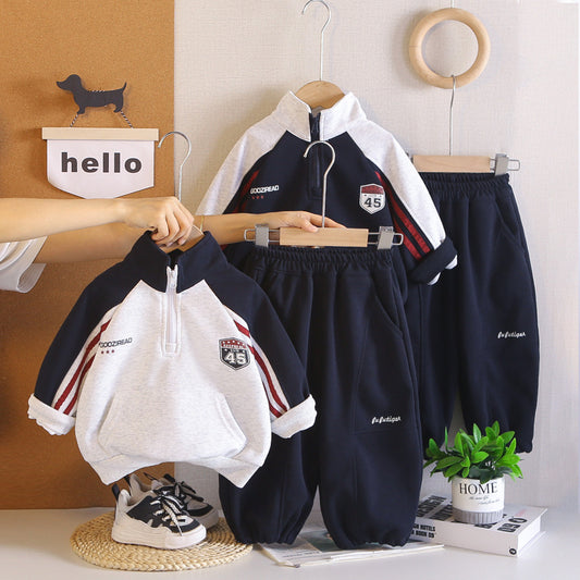 Baby Boy Outfit Set, Stylish Children's Clothing Toddlers, Infant Clothes for 1-3 Year Old Boys, Spring and Autumn Sports Two-Piece Set