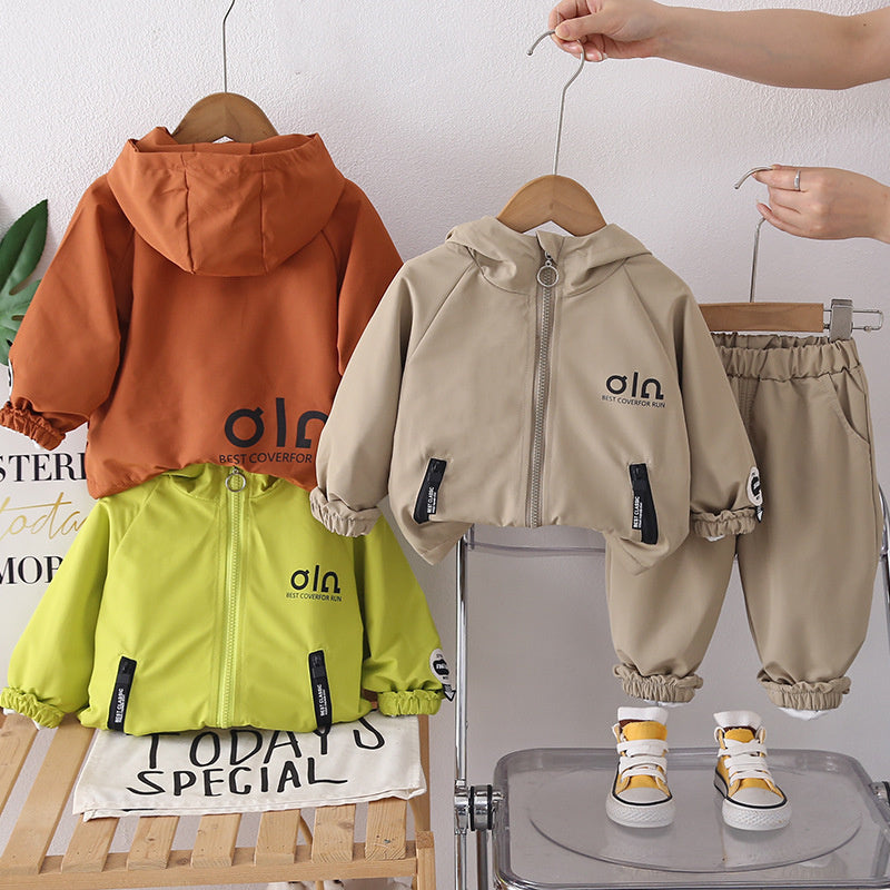 Children's Spring and Outfit 2026 New Model Boys' Autumn Clothes for Outings Infant Casual Baby Jacket Two-Piece Set