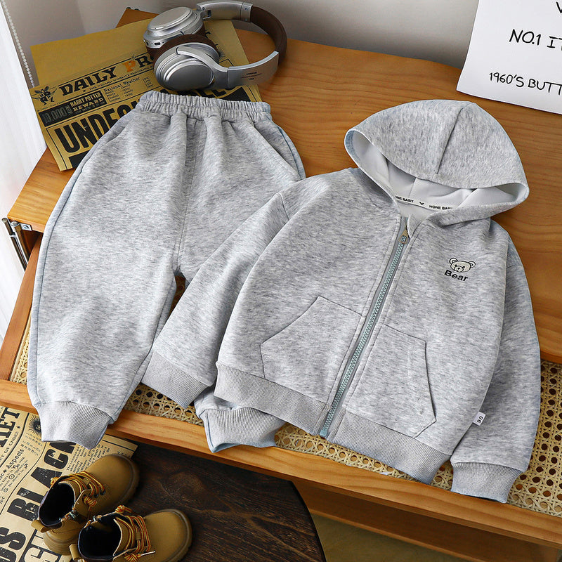 Children's Sweatshirt Autumn New Korean Version Baby Hoodie Boys Cotton Girls Sports Outfit Two-Piece Set