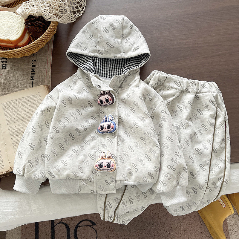 Boys' Outfit 2025 New Style 4: Stylish Children's Doll Three-Piece Set Spring and Autumn, Fashionable Clothing for 1-Year-Old Babies
