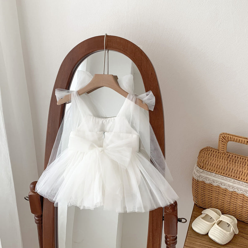 2026 Summer Hot-Selling Baby Girl Hundred-Day Princess Dress Infant Mesh Gown Outing Romper Cross-Border Style