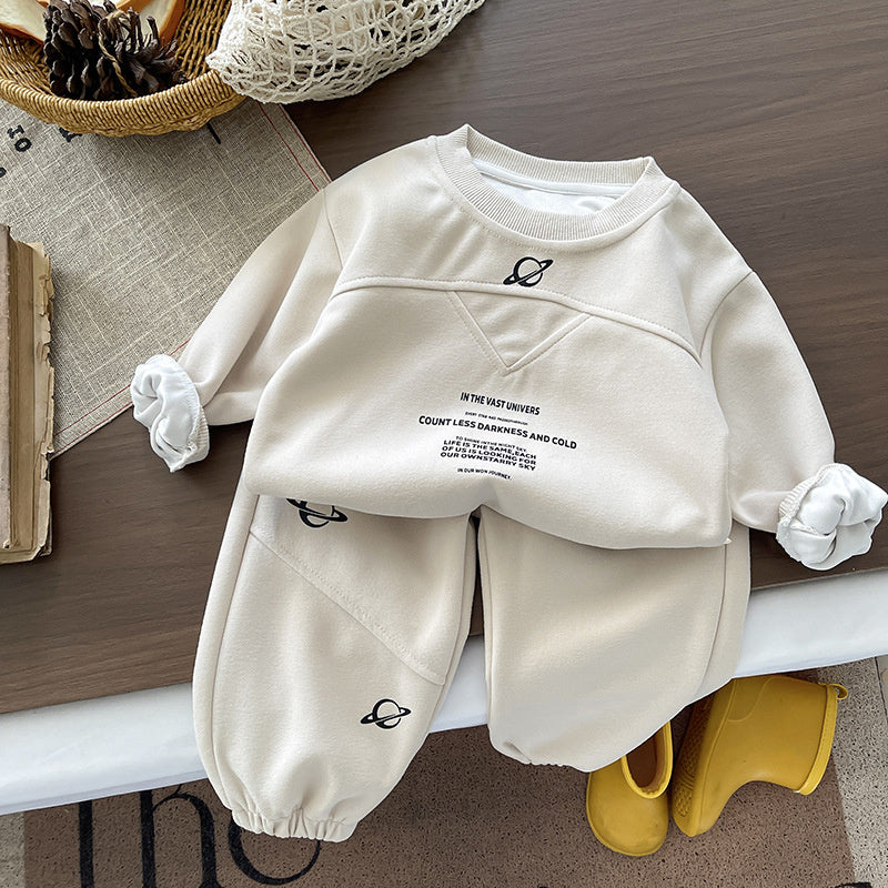 Children's and Autumn Outfit 2026 New Style Boys' Clothes Infant Casual Baby Spring Fashion Two-Piece Set
