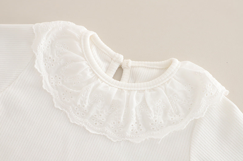 Girls' Outfit 2025 New Casual Spring and Autumn Stylish Clothes Baby Bowknot Vest Three-Piece Set