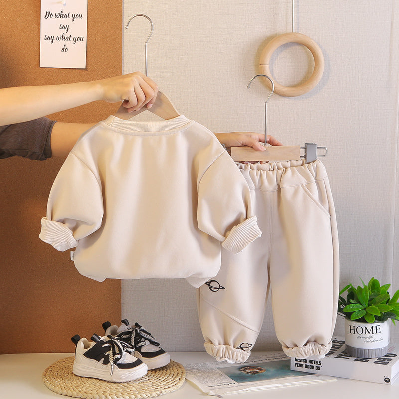 Children's and Autumn Outfit 2026 New Style Boys' Clothes Infant Casual Baby Spring Fashion Two-Piece Set