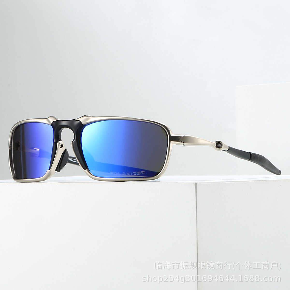 Badman Silver Frame Metal Alloy Outdoor Sports Hiking Riding Driving Concave Polarized Sunglasses