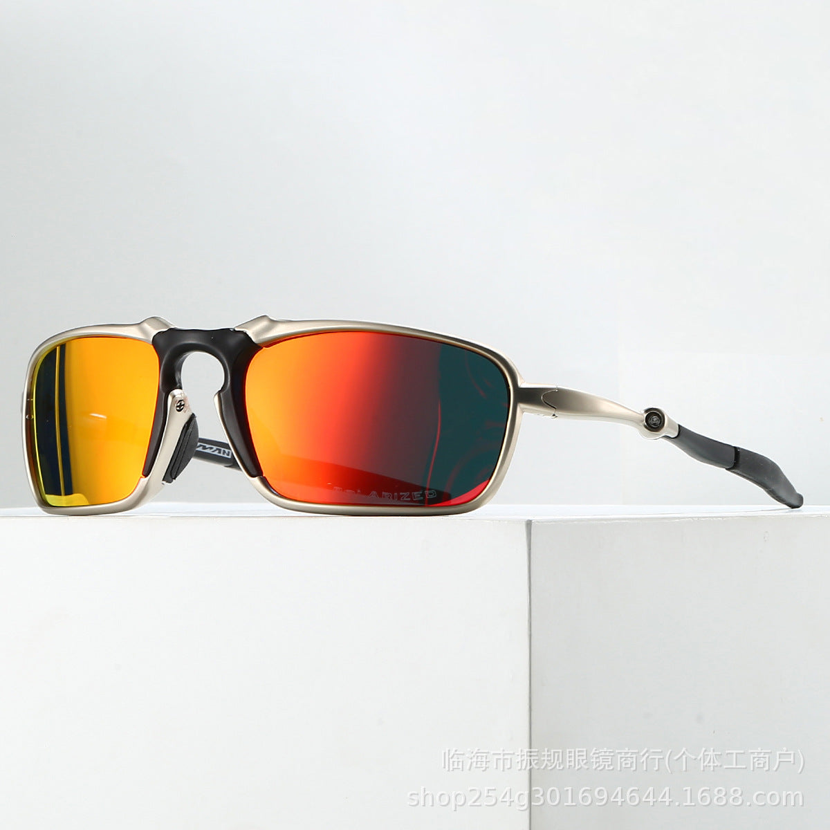 Badman Silver Frame Metal Alloy Outdoor Sports Hiking Riding Driving Concave Polarized Sunglasses