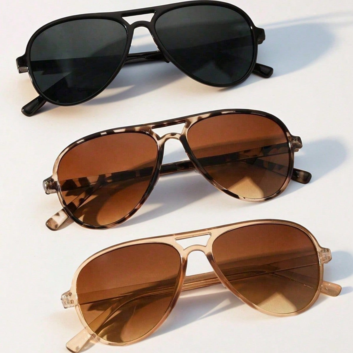 New European and American double beam toad glasses retro fashion sunglasses pilot sunscreen advanced sense UV protection sunglasses