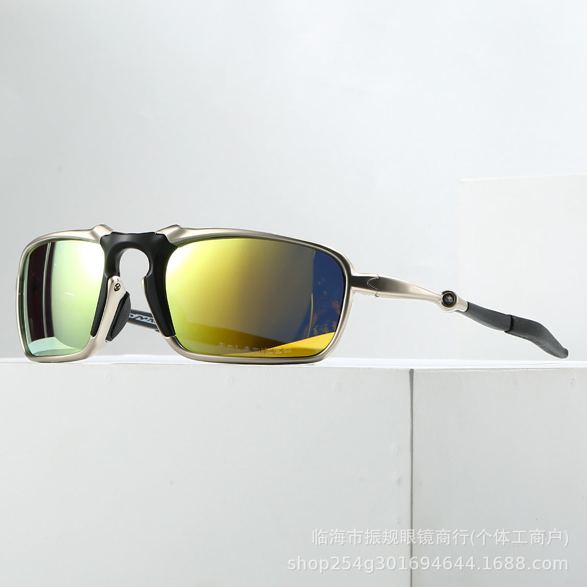 Badman Silver Frame Metal Alloy Outdoor Sports Hiking Riding Driving Concave Polarized Sunglasses