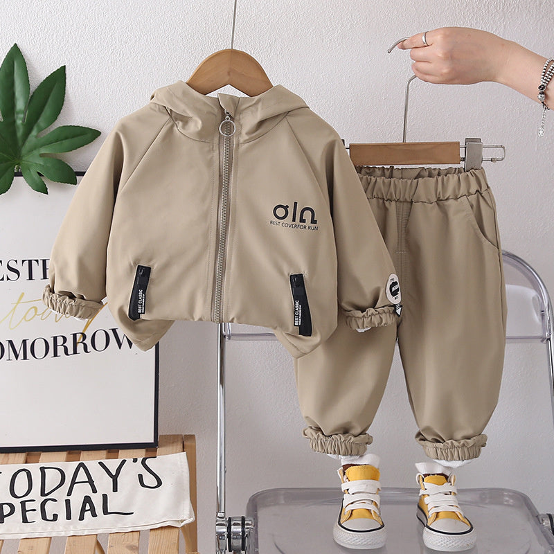 Children's Spring and Outfit 2026 New Model Boys' Autumn Clothes for Outings Infant Casual Baby Jacket Two-Piece Set