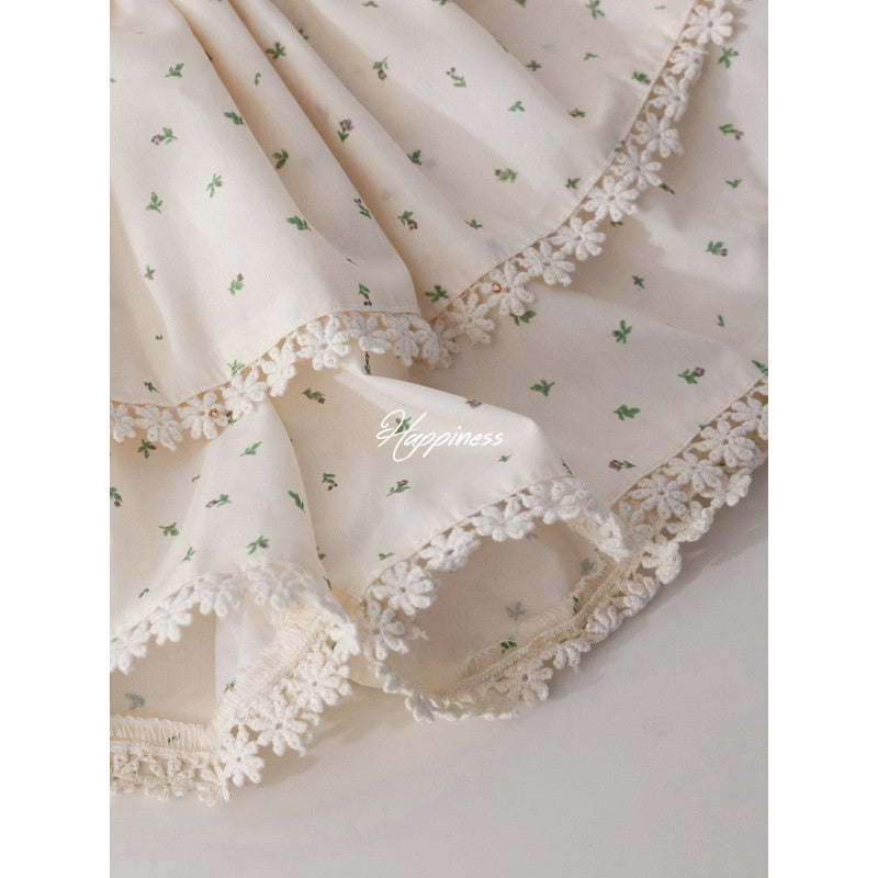 Girls' Floral Shorts Korean Style Lace Trim Casual 2026 New Baby Hot Summer Skirt Pants