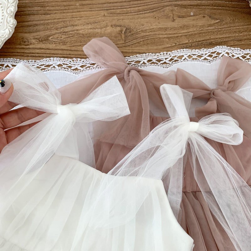 2026 Summer Hot-Selling Baby Girl Hundred-Day Princess Dress Infant Mesh Gown Outing Romper Cross-Border Style