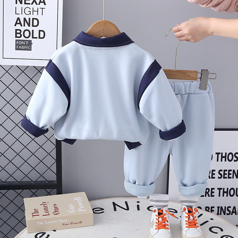 Foreign Trade Factory Direct Children's Clothing 1-3 Years Old Cartoon Baseball Jacket 2025 New Spring and Autumn Three-Piece Set Hot Sale