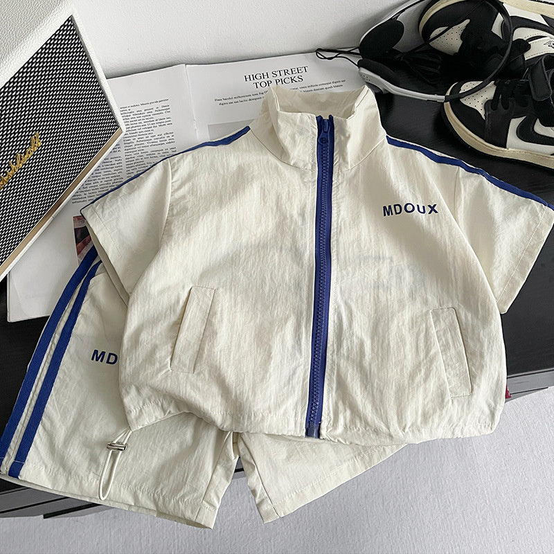 Boys' Short-Sleeve Outfit 2026 New Fashionable 1-3 Years Old 5-Year-Old Children's Clothing Baby Summer Sports Three-Piece Set
