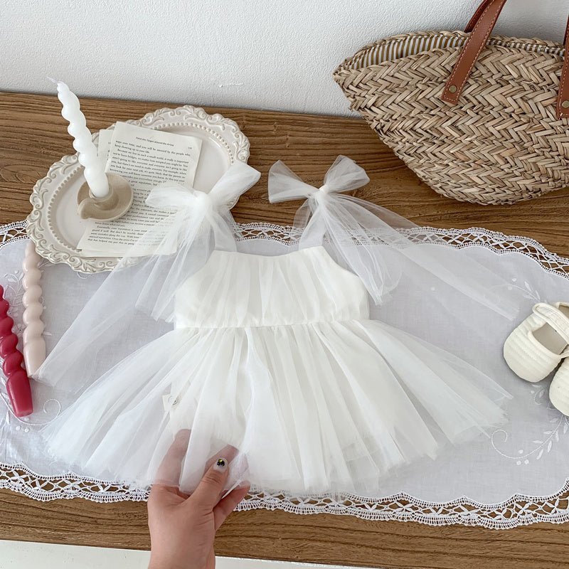 2026 Summer Hot-Selling Baby Girl Hundred-Day Princess Dress Infant Mesh Gown Outing Romper Cross-Border Style