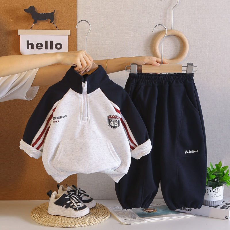 Baby Boy Outfit Set, Stylish Children's Clothing Toddlers, Infant Clothes for 1-3 Year Old Boys, Spring and Autumn Sports Two-Piece Set