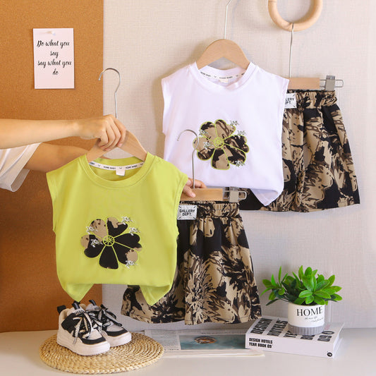 Boys' Casual Outfit 2026 New Fashionable Korean Style Baby Summer Sleeveless Vest Two-Piece Set for Infants and Children