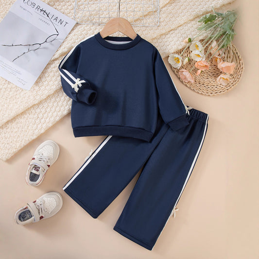 Foreign Trade New Baby and Clothing Two-Piece Trendy Children's Spring Outfit Fashion Set Sports