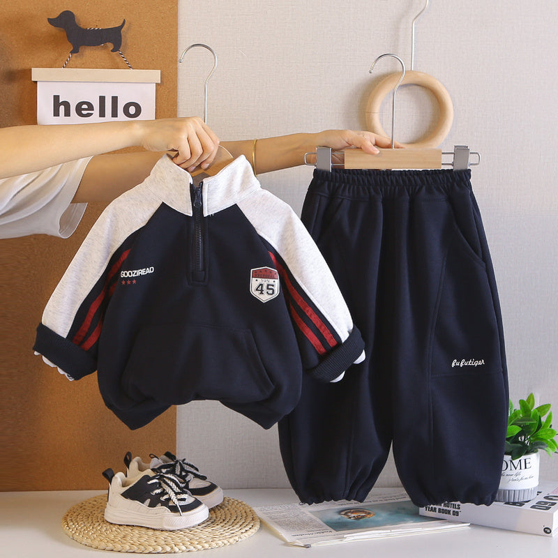 Baby Boy Outfit Set, Stylish Children's Clothing Toddlers, Infant Clothes for 1-3 Year Old Boys, Spring and Autumn Sports Two-Piece Set
