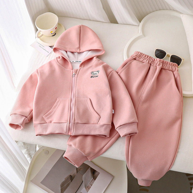 Children's Sweatshirt Autumn New Korean Version Baby Hoodie Boys Cotton Girls Sports Outfit Two-Piece Set