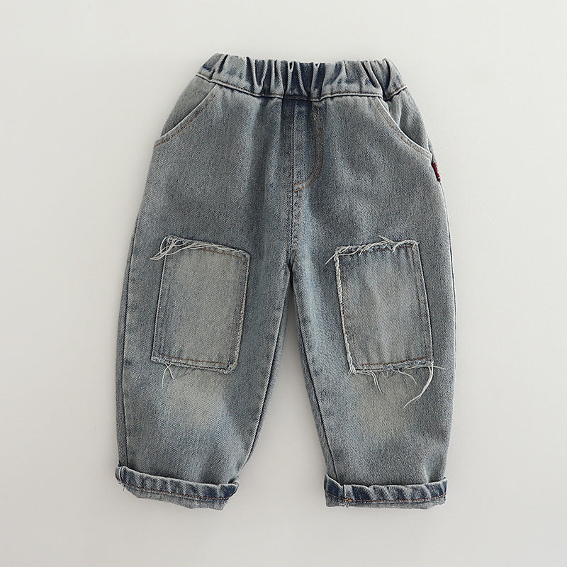 Outfit 2025 New Casual Baby Puppy Patchwork Two-Piece Set Spring and Autumn Infant Boys' Clothing