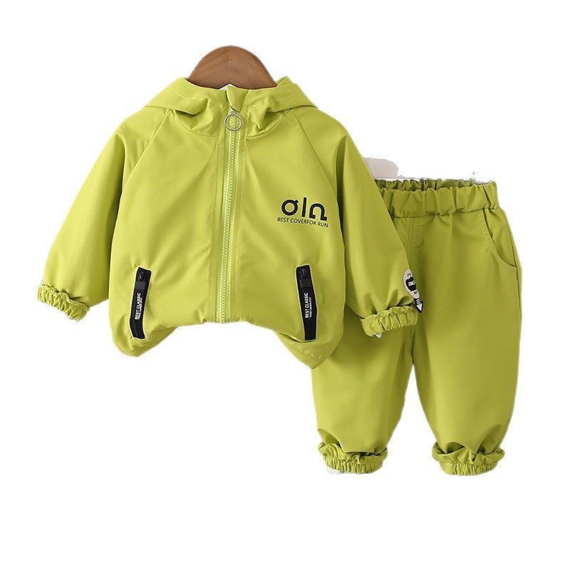 Children's Spring and Outfit 2026 New Model Boys' Autumn Clothes for Outings Infant Casual Baby Jacket Two-Piece Set