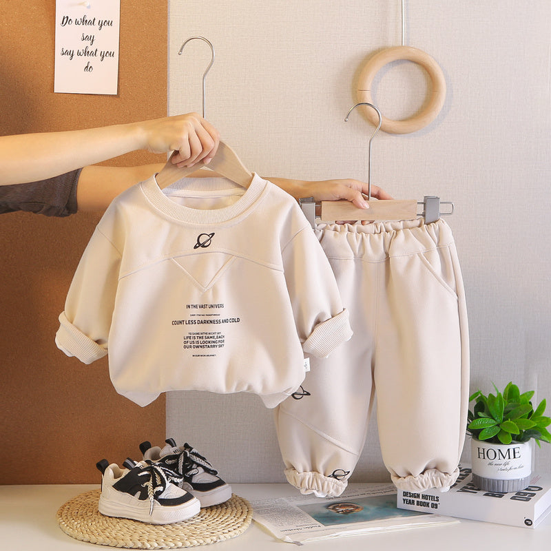 Children's and Autumn Outfit 2026 New Style Boys' Clothes Infant Casual Baby Spring Fashion Two-Piece Set