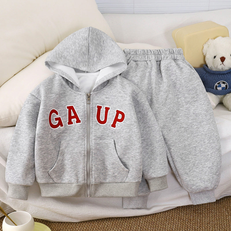 Children's Sweatshirt Autumn New Korean Version Baby Hoodie Boys Cotton Girls Sports Outfit Two-Piece Set